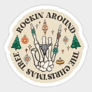 Rockin Around The Christmas Tree Western Christmas Sticker